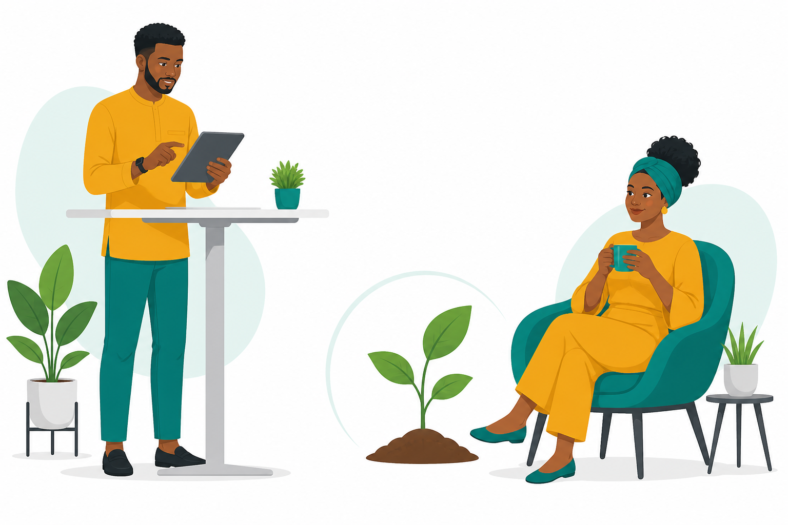 Illustrated hands-on versus guided investing